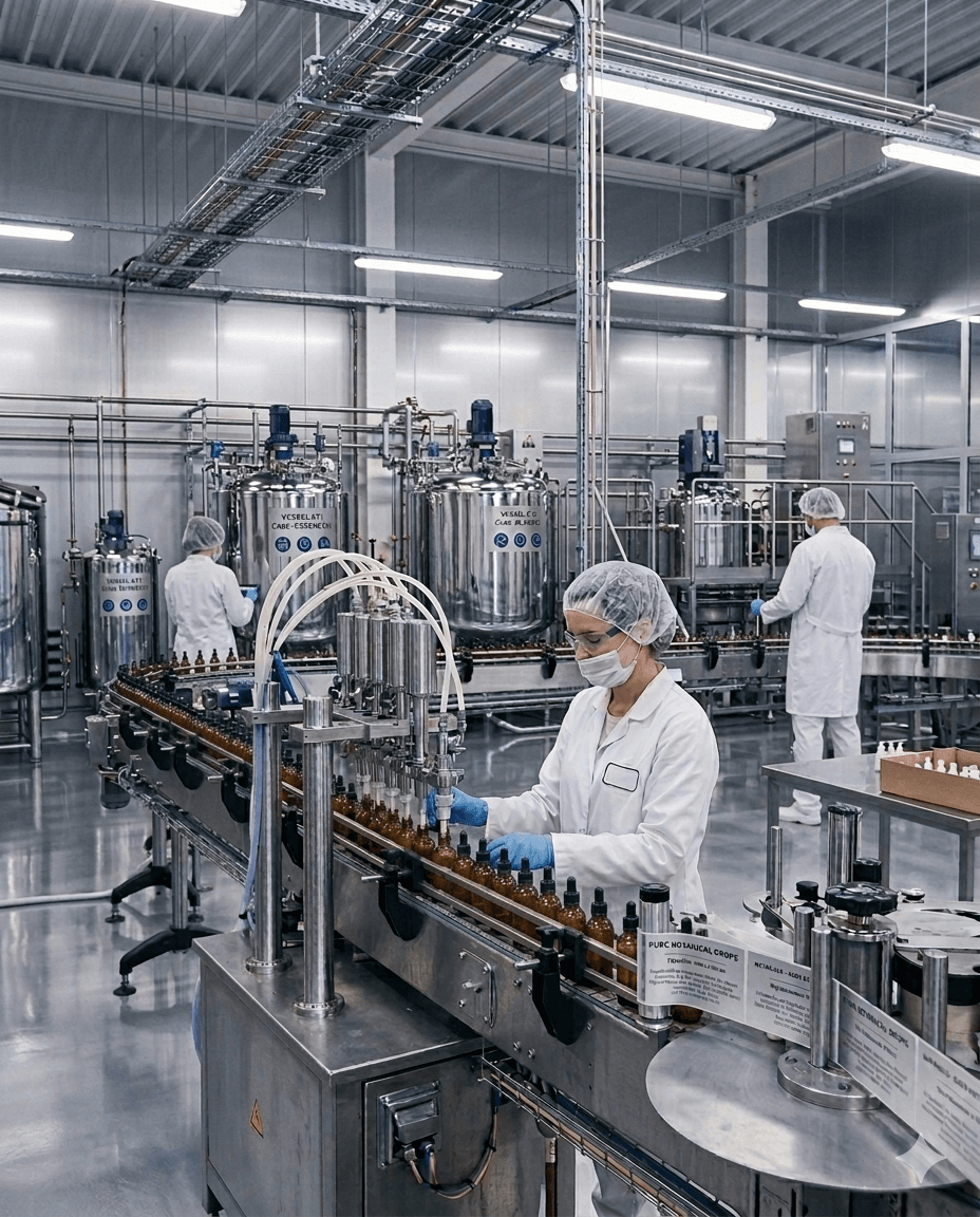 Cosmetic manufacturing facility